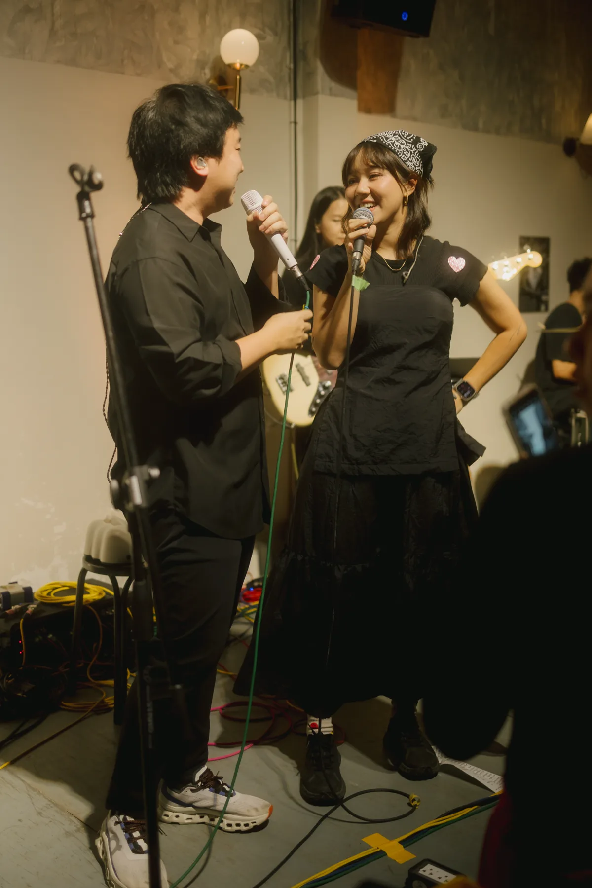 Photo 16 of 45 — Black Valentine concert at LATE NIGHT TALKING MUSIC BAR Chiang Mai · Portrait · Bean Napason · Earth Patravee · Serious Bacon