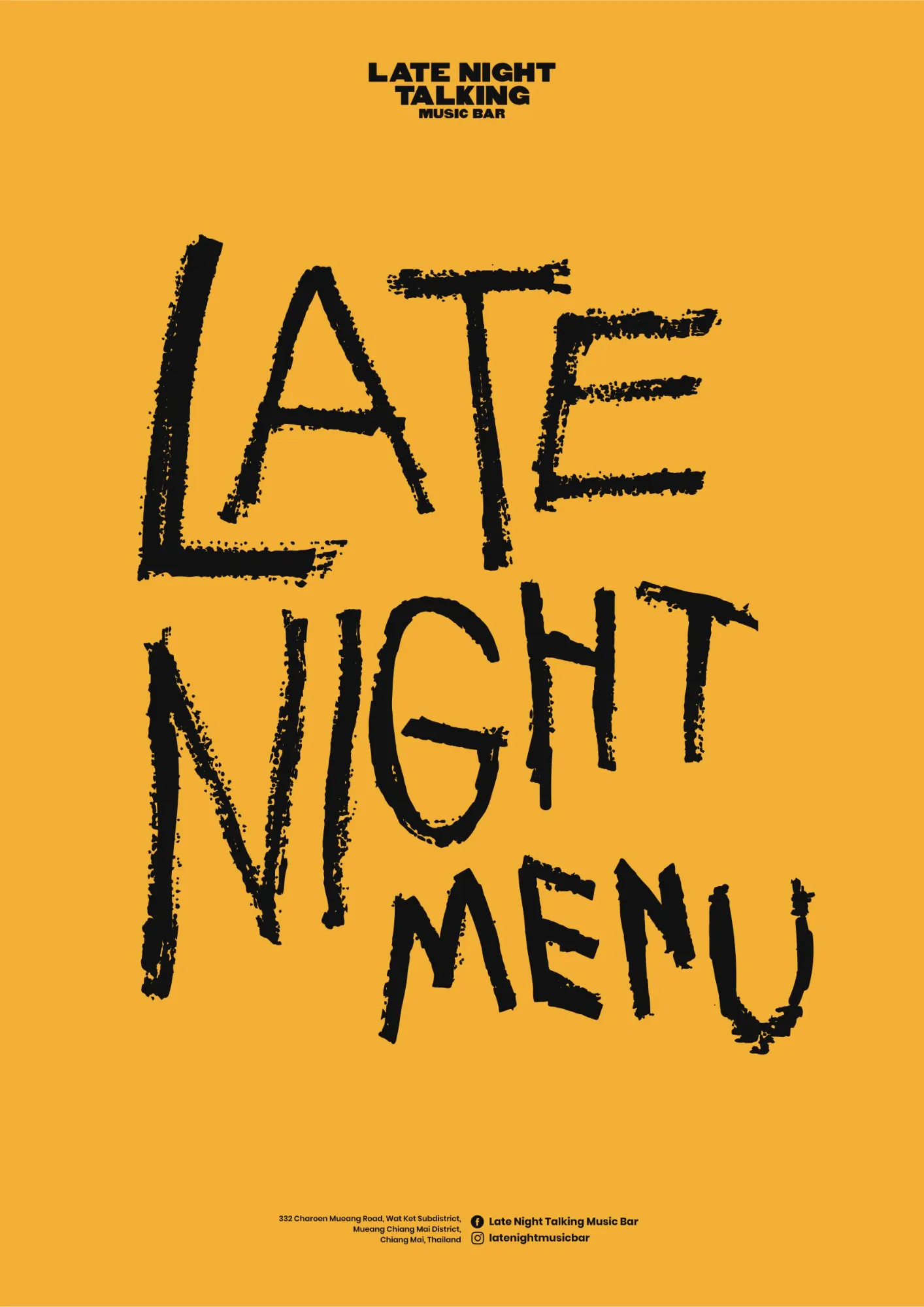 Late Night Menu cover